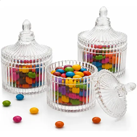 Kit 25 Mini Bomboniere Potiche Acrílico Lembrancinha Festa