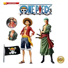 Action Figure Geek One Piece Luffy & Zoro – 18 cm Anime Colecionável