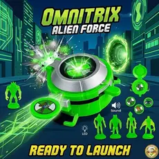 Omnitrix Ben 10 Alien Force com Figuras de Ação e Discos Lançador de Transformação