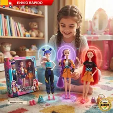 Boneca Kpop Demon Hunters Rumi Mira Zoey Articulada 30cm Colecionável Original