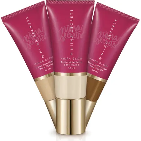 Base Hidra Glow Niina Secrets 30ml Eudora - Várias Cores Disponíveis