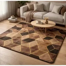 Tapete veludo  pelo baixo geométrico sala  2,00x1,40 facil de limpar grand
