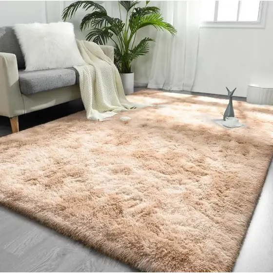 Tapete sala peludo felpudo quarto antiderrapante fofinho