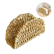 Organizador Porta Guardanapo Rústico Fibra Natural rattan servir restaurante bar boteco lanchonete pizzaria sorveteria