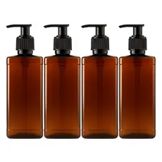4 Frascos Plásticos Com Válvula Pump Porta Cosmético 400ml Sabonete Shampoo Álcool Gel Loção Refil Hotel Academia Lavabo