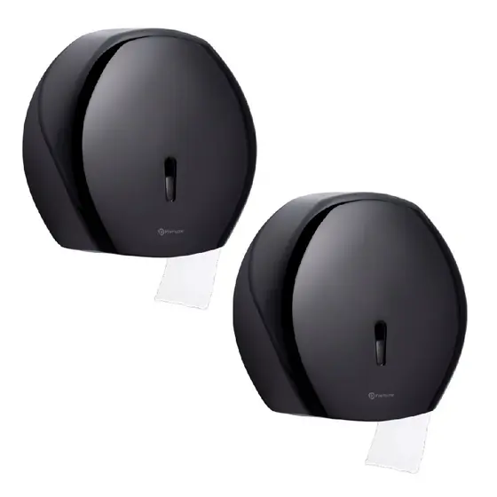 Kit 2 Dispenser Suporte Porta Papel Higiênico Parede Rolão Rolo Jumbo Banheiro Lavabo Restaurante Academia Loja Escola