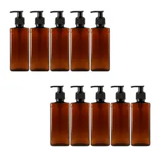 10 Frascos Plástico Pet 400ml Saboneteira Refil Para Cosméticos com Válvula Pump Sabonete Shampoo Loção Álcool Gel Hotel