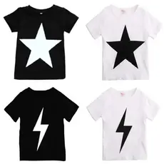Camiseta Infantil Estilosa Algodão Street Moderno Manga Curta T-shirt Skate Blusa Básica