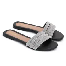 Chinelo Elegante Macerata com Pedras Super Brilhantes Confortável e Sofisticado Ref: 011