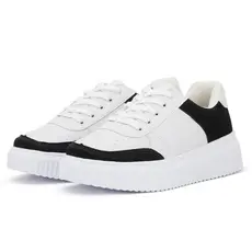 Tênis Feminino Plataforma Casual Verde e Branco, Conforto para o Dia a Dia Macerata Ref:1024