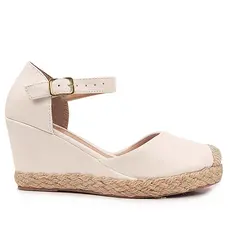 Anabela Salto Alto Boneca Macerata Espadrille Sola Corda Fechado Ref: 843