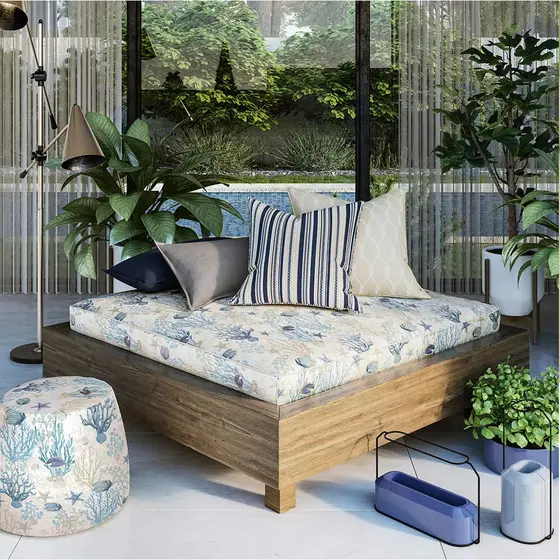 Tecido Impermeável Acquablock 50cm x 1,4m Estampado Para Área Externa Piscina Karsten Anti Arranhão