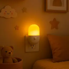 Abajur LED Mini Noturno Bivolt para Quarto Infantil Luminária de Tomada Luz Suave e Confortável Bebês Crianças