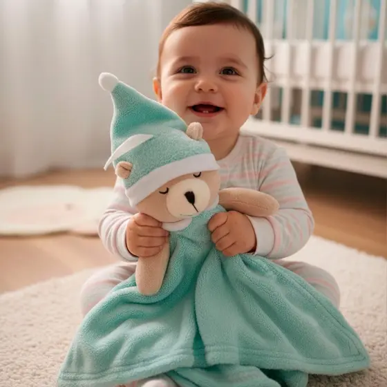 Naninha Coberta premium paninho infantil para bebes crianças Babador fofinho Urso presente