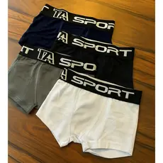 Kit 4 Cuecas Box Boxer Infantil Crianças Confort Lisa Algodão