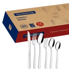Faqueiro Tramontina Aço Inox Facas Churrasco Búzios 72 Peças