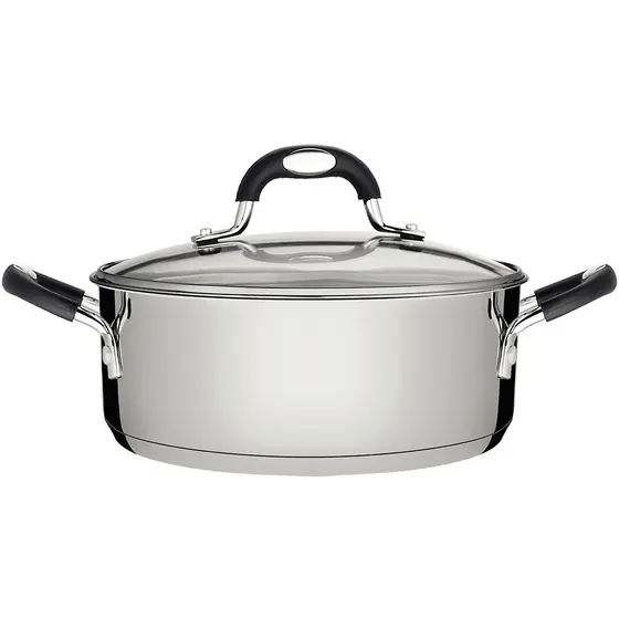 Caçarola Rasa Tramontina Aço Inox Astro Silicone 1,4L 16cm