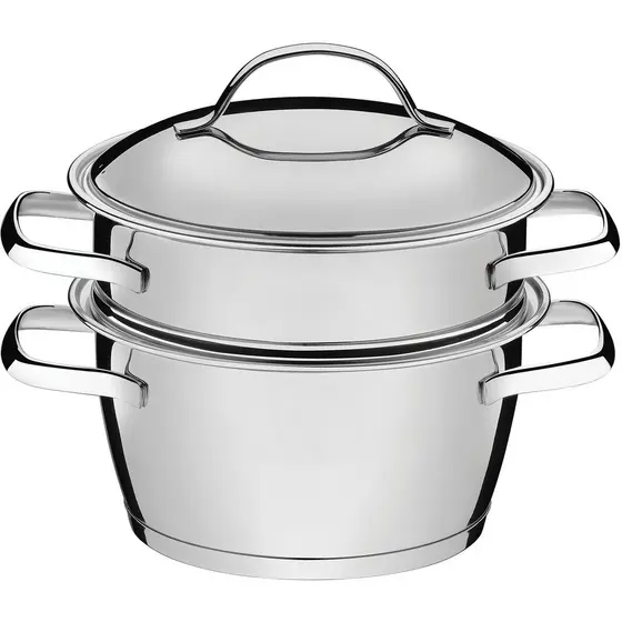 Cuscuzeira Tramontina Inox Fundo Triplo Allegra 2 Pç