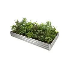 Canteiro Metálico Elevado para Jardim Retangular 240x120cm