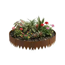 Limitador Metálico Flexível 15cm x 1mt x 1,5mm Ferrugem 6 Pç