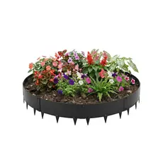 Limitador Metálico Flexível Jardim 20cm x 1,06mt Cinza 6 Pç