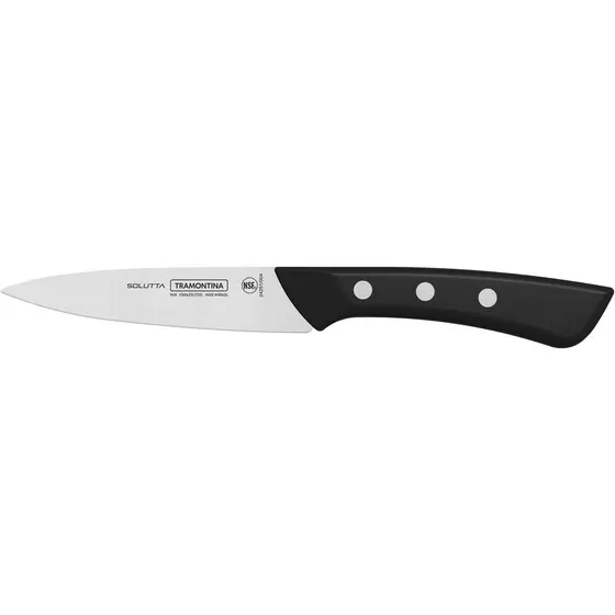 Faca Para Legumes e Frutas Tramontina Inox Solutta 4'' Preto