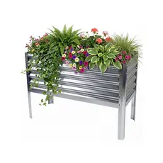 Floreira Metálica com Pés para Jardim 120x45cm