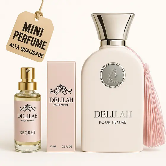 Perfume Delilah Eau 15ml Alhambra | Floral Feminino | Mini Importado | Elegância e Alta Fixação