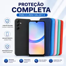 Capa Comparável Com Samsung A15 A07 A17 A06 A16 A56 A36 Silicone Aveludado Capinha Colorida