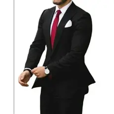 Terno masculino Slim Preto - Paletó + Calça + Colete - modelagem  Italiana -duas aberturas  2 Botões