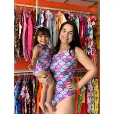 Kit Body Mãe e Filha Suplex, Mãe e Filha sereia combinação incrível.