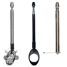 Antena Retrátil Corta Para Pipa 7 Estágios Guidão OU Retrovisor Aço Inox Cromada Preta
