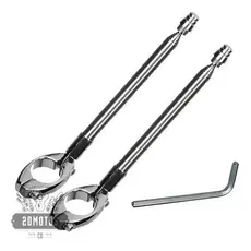 Antena Retrátil Para Moto Corta Pipa 07 Estágios Guidão Inox Abraçadeira 7/8