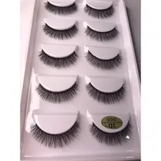 Cílios Postiços cartela 5 pares Natural Mink 3D X05 Maquiagem
