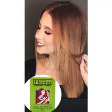 Henna composta / herbal BAQ BODY 100% Natural para cabelo ruivo  Casa da Índia