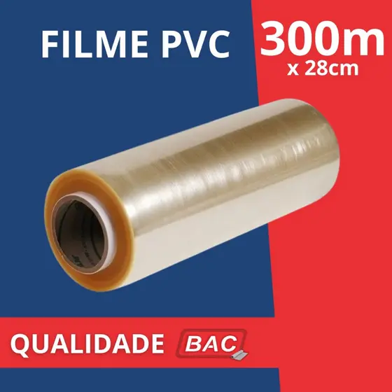 Rolo Bobina Plastico De Filme Pvc 28cm X 300 Metros Qualidade BAC