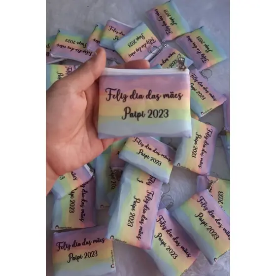 KIT 30 MINI BOLSINHAS 9X7CM, VAI COM ARGOLA E FORRO. PORTA MOEDAS. FAZEMOS QUALQUER TEMA