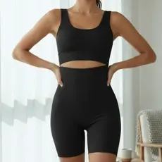 Kit de Short Modelador Longo Cinta Com Paletas Encolhe Barriga