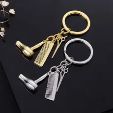 Pente De Secador De Cabelo Tesoura Chaveiro