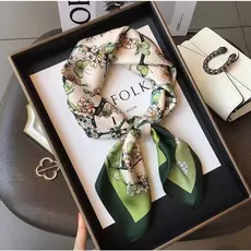 Novo Lenço De Moda Cachecol 70CM (27,55 Polegadas) Cabelo Impresso Feminino Quadrado De Seda