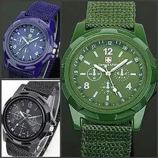 Moda suíça trançada cinto relógio militar Gemius suíço mar terra ar exército relógio militar relógio esportivo atacado