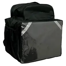 Mochila Bag COM ISOPOR LAMINADO PRETA , Pizza Motoboy Delivery 45 litros Completa