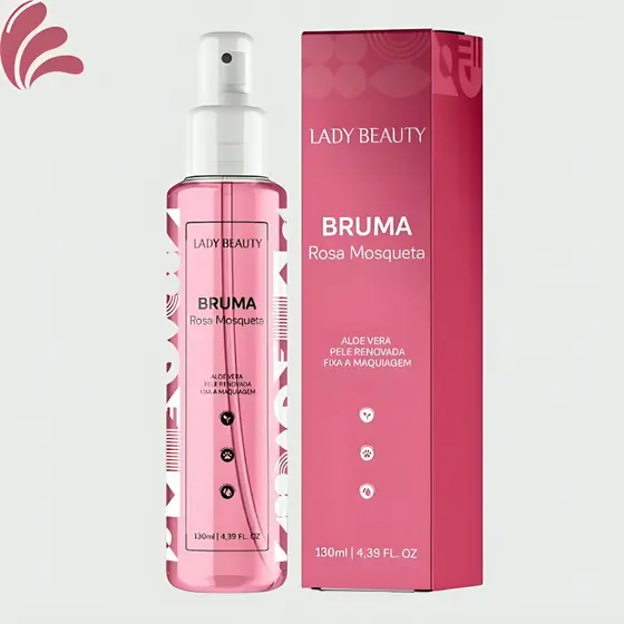 Bruma Fixadora De Maquiagem Rosa Mosqueta Spray Lady Beauty