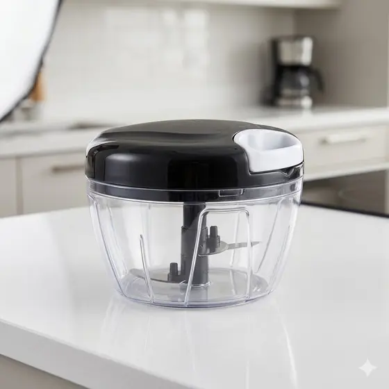 Processador de Alimentos Manual Semiautomático 500ml Triturador Cortador Multiuso