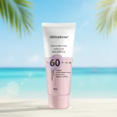 PROTETOR SOLAR FACIAL HIDRABENE FPS 60 EFEITO INVISIVEL 50G