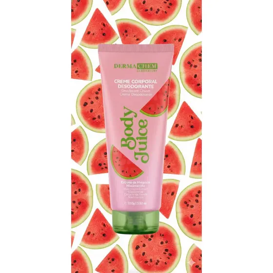 CREME HIDRATANTE CORPORAL DESODORANTE DERMACHEM BODY JUICY - MELANCIA - 100G