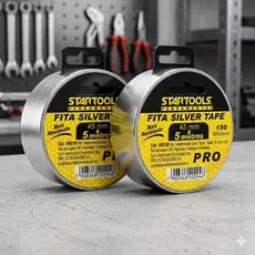 Kit 2 Fitas Silver Tape Startools 45mm x 5m Reforçada 150 Microns Alta Resistência