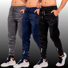 Kit 3 Calças Jogger Masculinas Esportivas Slim Fitness