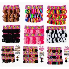 Médio Xuxinha para cabelo de Meia 72/144 unidades / Chuchinha / Rabico Criança Adulto