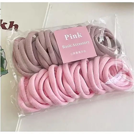 Kit 50 Xuxinhas Elástico de Cabelo Xuxinha Criança Adulto Rabicó 50 Unidades-Colorido/Preto/marrom